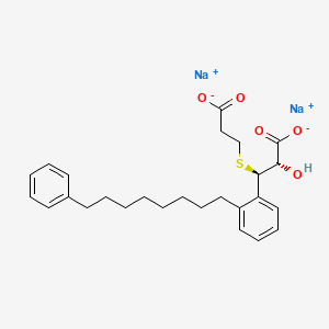 molecular formula C26H32Na2O5S B12750693 Pobilukast disodium CAS No. 107023-42-7