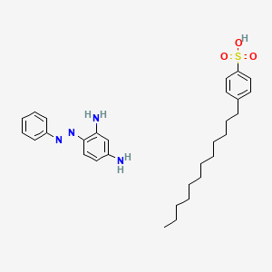 molecular formula C30H42N4O3S B12750713 4-Dodecylbenzenesulfonic acid;4-phenyldiazenylbenzene-1,3-diamine CAS No. 110152-60-8