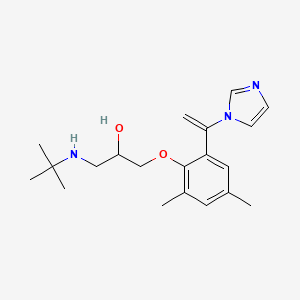 molecular formula C20H29N3O2 B12750734 3-(tert-Butylamino)-1-(2,4-dimethyl-6-(1-(1H-imidazol-1-yl)vinyl)phenoxy)-2-propanol CAS No. 85128-21-8