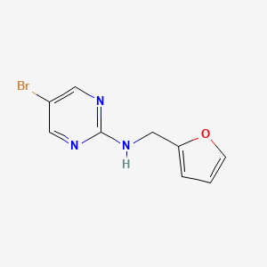 molecular formula C9H8BrN3O B1275079 5-溴-2-(呋喃-2-基甲基氨基)嘧啶 CAS No. 886366-01-4