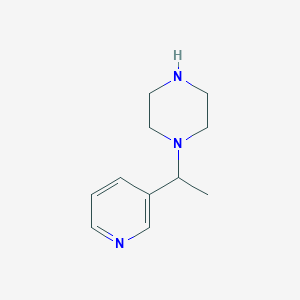 molecular formula C11H17N3 B1275091 1-(1-(Pyridin-3-YL)ethyl)piperazine CAS No. 56743-61-4