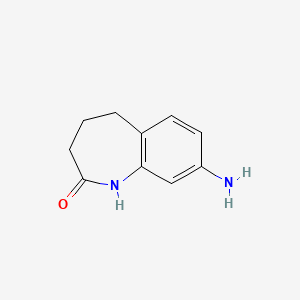 molecular formula C10H12N2O B1275097 8-amino-4,5-dihydro-1H-benzo[b]azepin-2(3H)-one CAS No. 22246-76-0