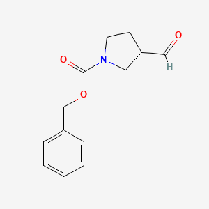 molecular formula C13H15NO3 B1275099 苄基 3-甲酰吡咯烷-1-甲酸酯 CAS No. 276872-86-7