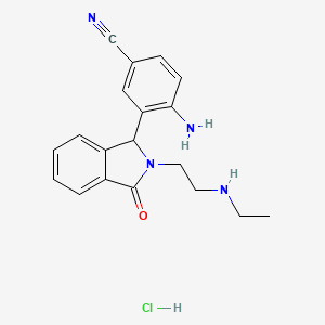 3-(2-Amino-5-cyanophenyl)-2-(2-ethylaminoethyl)isoindolin-1-one monohydrochloride