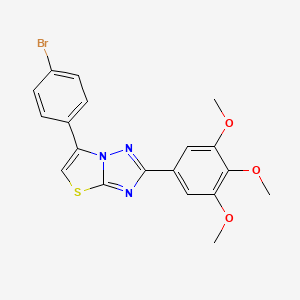 Thiazolo(3,2-b)(1,2,4)-triazole, 6-(4-bromophenyl)-2-(3,4,5-trimethoxyphenyl)-