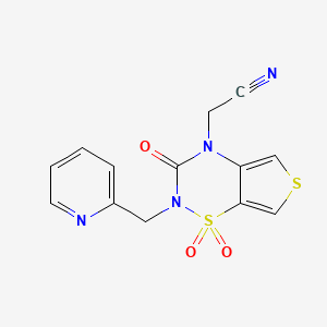 4H-Thieno[3,4-e]-1,2,4-thiadiazine-4-acetonitrile, 2,3-dihydro-3-oxo-2-(2-pyridinylmethyl)-, 1,1-dioxide