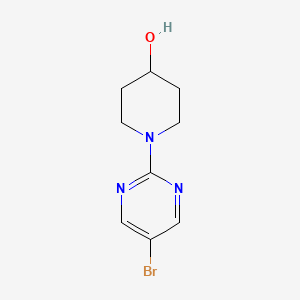 molecular formula C9H12BrN3O B1275119 1-(5-溴嘧啶-2-基)-4-哌啶醇 CAS No. 887425-47-0