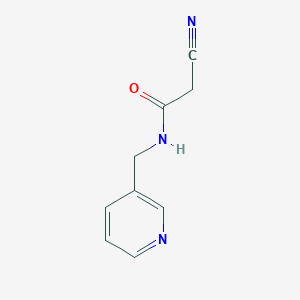 molecular formula C9H9N3O B1275120 2-氰基-N-(吡啶-3-基甲基)乙酰胺 CAS No. 283153-85-5