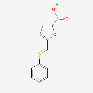 molecular formula C12H10O3S B1275121 5-[(Phenylthio)methyl]-2-furoic acid CAS No. 79504-96-4