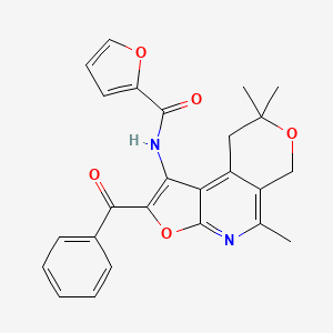 2-Furancarboxamide, N-(2-benzoyl-8,9-dihydro-5,8,8-trimethyl-6H-furo(2,3-b)pyrano(4,3-d)pyridin-1-yl)-