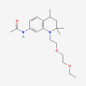 molecular formula C20H32N2O3 B12751211 Acetamide, N-[1-[2-(2-ethoxyethoxy)ethyl]-1,2,3,4-tetrahydro-2,2,4-trimethyl-7-quinolinyl]- CAS No. 71673-02-4