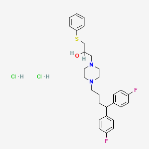 1-Piperazineethanol, 4-(4,4-bis(4-fluorophenyl)butyl)-alpha-((phenylthio)methyl)-, dihydrochloride