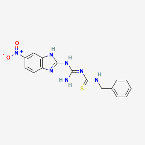 Urea, 3-benzyl-1-((5-nitro-2-benzimidazolyl)amidino)-2-thio-