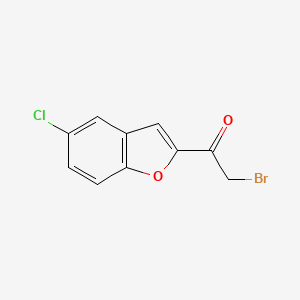 molecular formula C10H6BrClO2 B1275141 2-溴-1-(5-氯-1-苯并呋喃-2-基)乙酮 CAS No. 7039-74-9