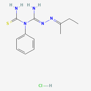 Hydrazinecarboximidamide, N-(aminothioxomethyl)-2-(1-methylpropylidene)-N-phenyl-, monohydrochloride