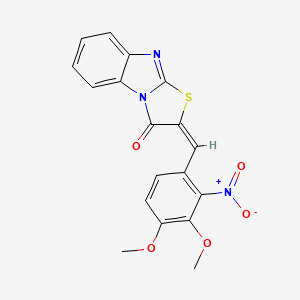 2-((3,4-Dimethoxy-2-nitrophenyl)methylene)thiazolo(3,2-a)benzimidazol-3(2H)-one