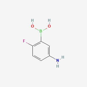 molecular formula C6H7BFNO2 B1275145 5-氨基-2-氟苯硼酸 CAS No. 873566-74-6