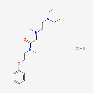 Acetamide, 2-((2-(diethylamino)ethyl)methylamino)-N-methyl-N-(2-phenoxyethyl)-, hydrochloride