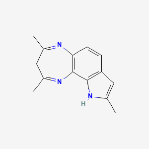 Pyrrolo(2,3-g)-1,5-benzodiazepine, 3,10-dihydro-2,4,9-trimethyl-