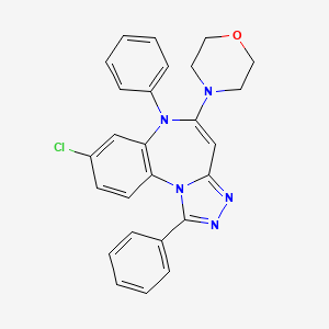 6H-(1,2,4)Triazolo(4,3-a)(1,5)benzodiazepine, 8-chloro-1,6-diphenyl-5-(4-morpholinyl)-