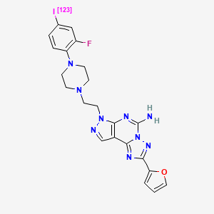 7-(2-(4-(2-Fluoro-4-(123I)iodophenyl)piperazin-1-yl)ethyl)-2-(furan-2-yl)-7H-pyrazolo(4,3-E)(1,2,4)triazolo(1,5-C)pyrimidin-5-amine