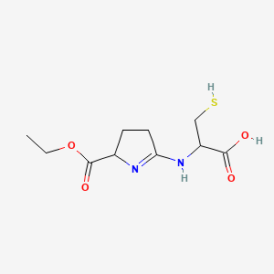 2-(1-Carboxy-2-mercaptoethylimino)-5-ethoxycarbonylpyrrolidine