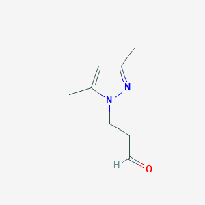 molecular formula C8H12N2O B1275184 3-(3,5-二甲基吡唑-1-基)丙醛 CAS No. 947404-89-9