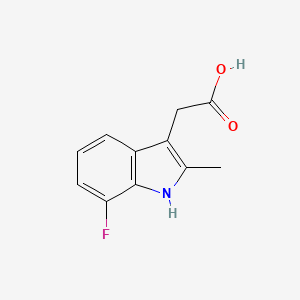 molecular formula C11H10FNO2 B1275193 (7-氟-2-甲基-1H-吲哚-3-基)乙酸 CAS No. 383131-67-7