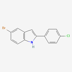 molecular formula C14H9BrClN B1275195 5-溴-2-(4-氯苯基)-1H-吲哚 CAS No. 881040-30-8