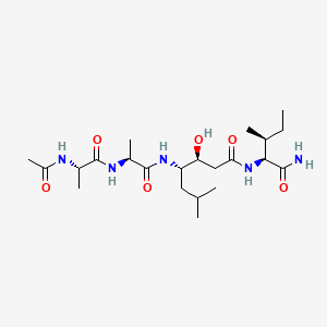 L-Alaninamide, N-acetyl-L-alanyl-N-(4-((1-(aminocarbonyl)-2-methylbutyl)amino)-2-hydroxy-1-(2-methylpropyl)-4-oxobutyl)-, (1S-(1R*,2R*,4(1R*,2R*)))-