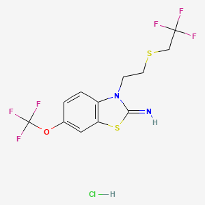 2(3H)-Benzothiazolimine, 3-(2-((2,2,2-trifluoroethyl)thio)ethyl)-6-(trifluoromethoxy)-, monohydrochloride