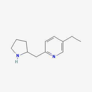 molecular formula C12H18N2 B1275223 5-乙基-2-(吡咯烷-2-基甲基)吡啶 CAS No. 881041-78-7