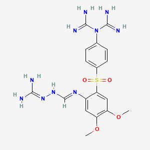 Imidodicarbonimidic diamide, N-(4-((2-((((aminoiminomethyl)amino)iminomethyl)amino)-4,5-dimethoxyphenyl)sulfonyl)phenyl)-