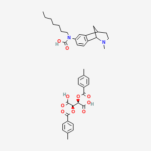 (2R,3R)-2,3-bis[(4-methylbenzoyl)oxy]butanedioic acid;heptyl-(9-methyl-9-azatricyclo[6.3.1.02,7]dodeca-2(7),3,5-trien-4-yl)carbamic acid