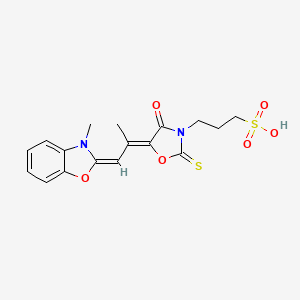 3-Oxazolidinepropanesulfonic acid, 5-(1-methyl-2-(3-methyl-2(3H)-benzoxazolylidene)ethylidene)-4-oxo-2-thioxo-