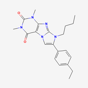 1H-Imidazo(2,1-f)purine-2,4(3H,8H)-dione, 8-butyl-1,3-dimethyl-7-(4-ethylphenyl)-