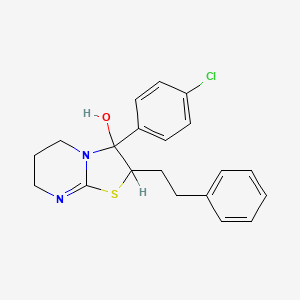 3-(4-Chlorophenyl)-2,3,6,7-tetrahydro-2-(2-phenylethyl)-5H-thiazolo(3,2-a)pyrimidin-3-ol