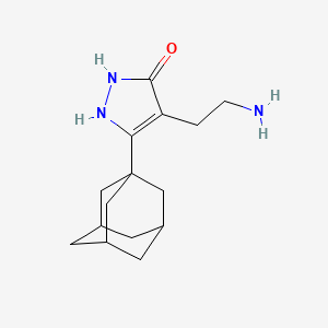 molecular formula C15H23N3O B1275245 5-(1-金刚烷基)-4-(2-氨基乙基)-1,2-二氢-3H-吡唑-3-酮 CAS No. 878208-76-5