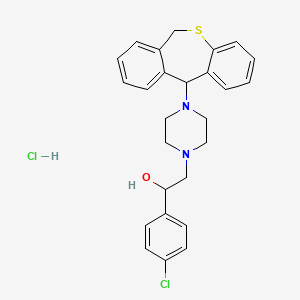 1-(4-Chlorophenyl)-2-(4-(6,11-dihydrodibenzo(b,e)thiepin-11-yl)piperazine-1-yl)ethanol HCl