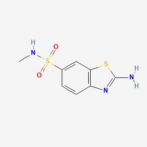 molecular formula C8H9N3O2S2 B1275284 2-氨基-N-甲基-1,3-苯并噻唑-6-磺酰胺 CAS No. 18101-53-6