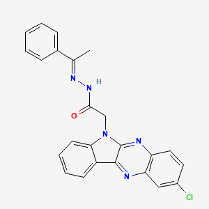 2-Chloro-6H-indolo(2,3-b)quinoxaline-6-acetic acid (1-phenylethylidene)hydrazide