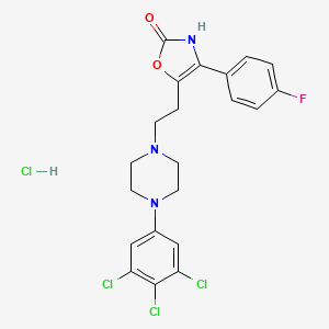 2(3H)-Oxazolone, 4-(4-fluorophenyl)-5-(2-(4-(3,4,5-trichlorophenyl)-1-piperazinyl)ethyl)-, monohydrochloride