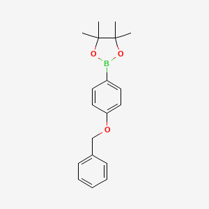 molecular formula C19H23BO3 B1275320 2-(4-(Benzyloxy)phenyl)-4,4,5,5-tetramethyl-1,3,2-dioxaborolane CAS No. 754226-40-9