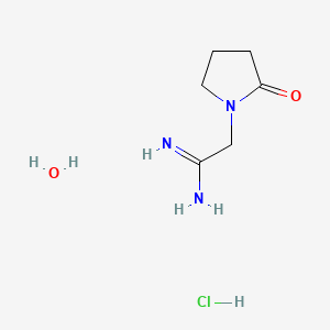 1-Pyrrolidineethanimidamide, 2-oxo-, monohydrochloride, hydrate