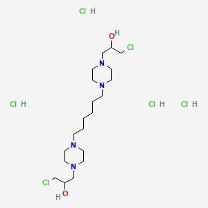 4,4'-(1,6-Hexamethylene)bis(alpha-chloromethyl-1-piperazineethanol) tetrahydrochloride