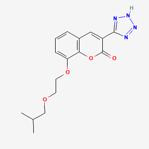 2H-1-Benzopyran-2-one, 8-(2-(2-methylpropoxy)ethoxy)-3-(1H-tetrazol-5-yl)-