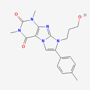 1H-Imidazo(2,1-f)purine-2,4(3H,8H)-dione, 1,3-dimethyl-8-(3-hydroxypropyl)-7-(4-methylphenyl)-