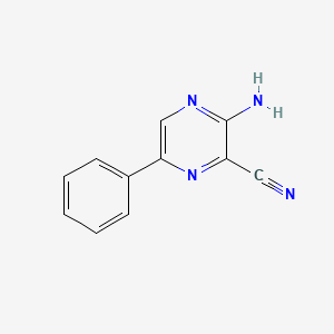 molecular formula C11H8N4 B1275326 3-Amino-6-phenylpyrazine-2-carbonitrile CAS No. 50627-25-3