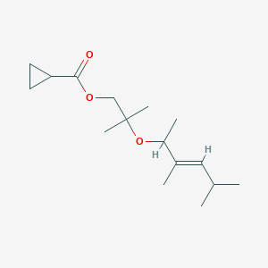 Cyclopropanecarboxylic acid, 2-methyl-2-((1,2,4-trimethyl-2-penten-1-yl)oxy)propyl ester