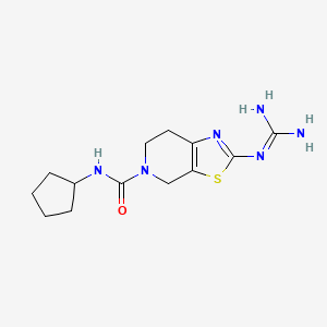 Thiazolo(5,4-c)pyridine-5(4H)-carboxamide, 6,7-dihydro-2-((aminoiminomethyl)amino)-N-cyclopentyl-